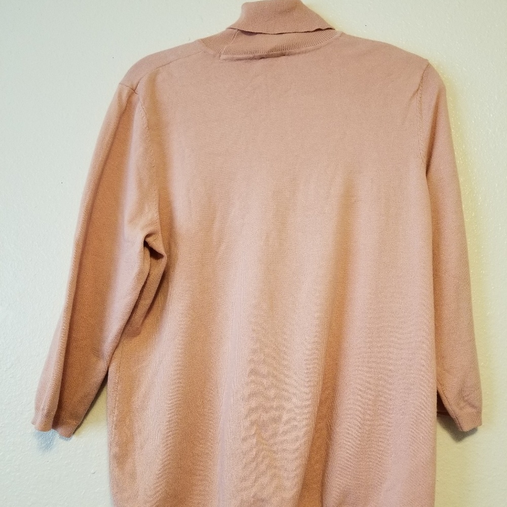 Chico's Turtleneck Salmon Pink Size 2 - Picture 2 of 4